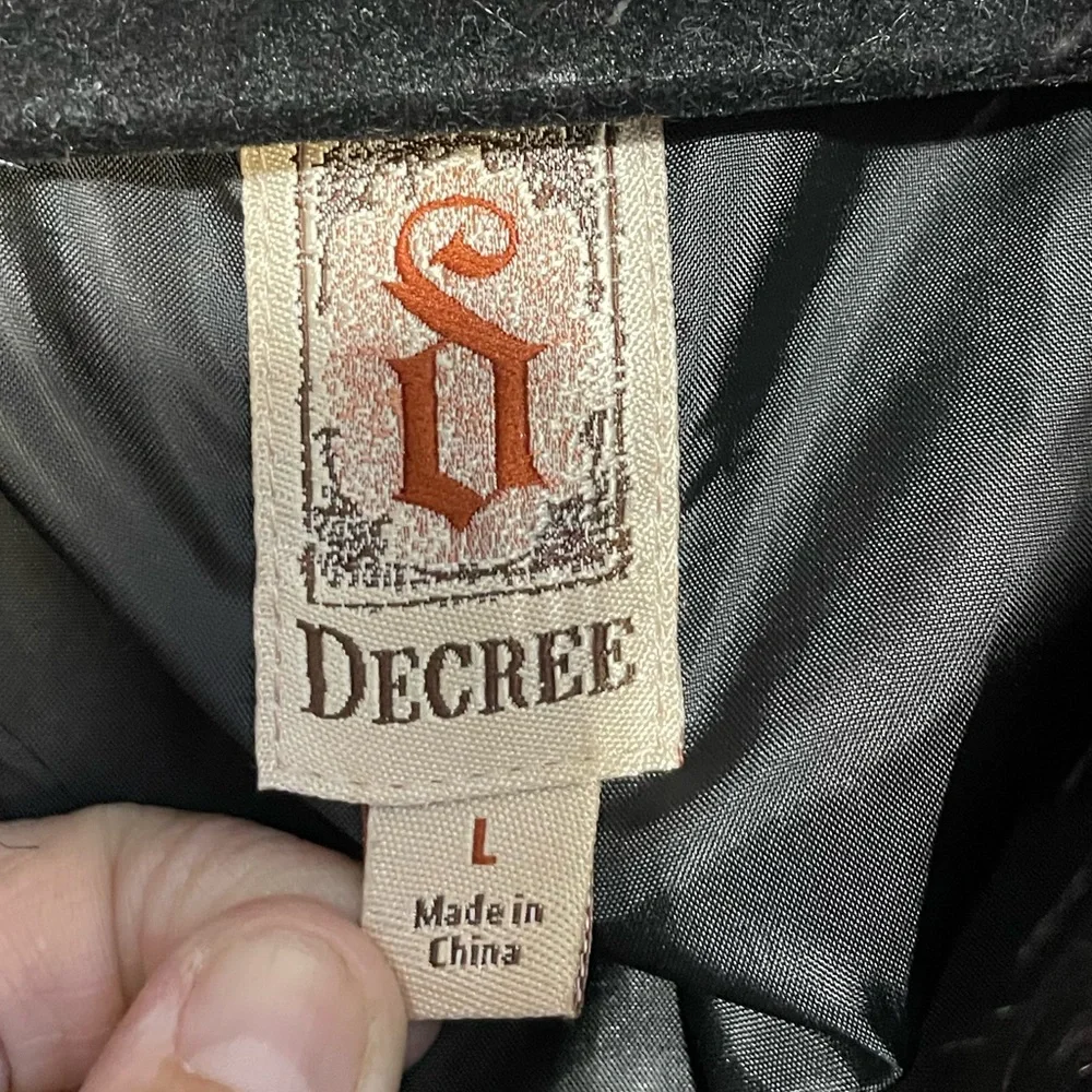 Decree‎ Vegan Fur Burgundy Jacket Large